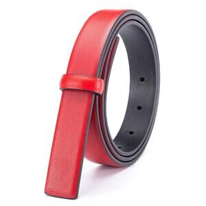 2955 Reversible Real Leather Replacement Belt Strap For Women Without